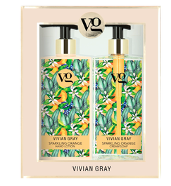 Set Vivian Gray: Sparkling Orange, Hydrating, Hand Lotion, 350 ml + Sparkling Orange, Cleansing, Liquid Soap, 350 ml