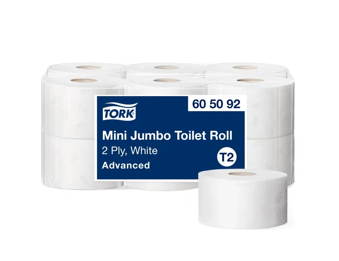 Tork Papel Higiénico Mini Jumbo Advanced 2 Capas Blanco Bolsa de 12