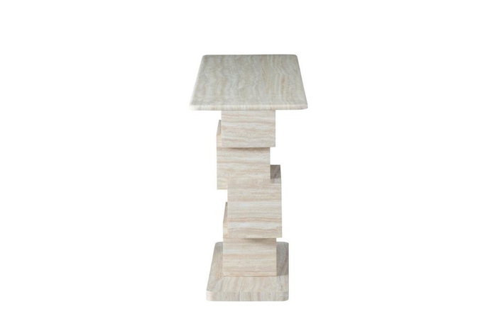 DKD Home Decor - Consola Moderna de Granito y MDF, Beige, 150 cm de Ancho x 40 cm de Largo x 70 cm de Alto, Desmontable