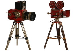 DKD Home Decor Decoración Metal Cámara Surtido de 2 Piezas
