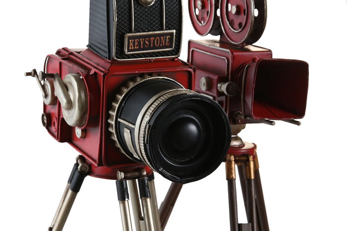 DKD Home Decor Decoración Vintage Rojo Negro Metal 17 x 34 x 15 cm (2 Unidades)