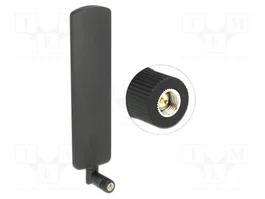 DeLOCK 89604 Antena LTE Omnidireccional con Conector SMA, 2 dBi, Negro
