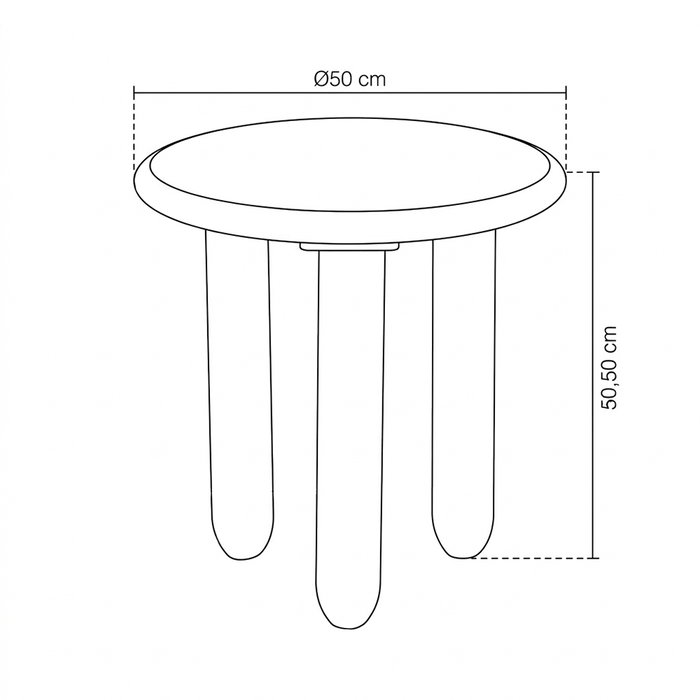 Mesa Auxiliar Lacado Granate Dm Salón 50 X 50 X 50,50 cm