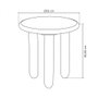 Mesa Auxiliar Lacado Granate Dm Salón 50 X 50 X 50,50 cm