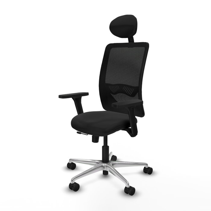 PIQUERAS Y CRESPO Silla de oficina Zulema con mecanismo Sincro/Traslack y Brazos 3D Negro