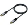 Aisens Cable USB-C 20Gbps USB 3.2 Gen 2x2, 100W 5A, 8K@30Hz, e-mark, Aluminio, 0.6m, Gris