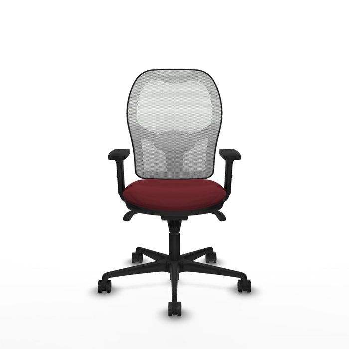 PIQUERAS Y CRESPO Silla de oficina Jorquera Granate y Blanco PIQUERAS Y CRESPO Silla de oficina Jorquera Granate y Blanco