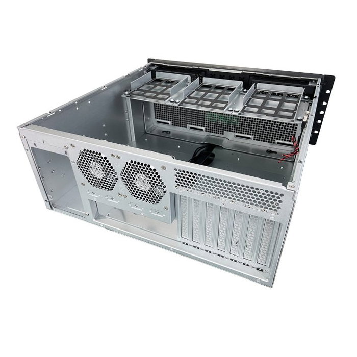Unykach Caja Rack UK51918 4U 19 Pulgadas ATX Servidor Negro/Plata