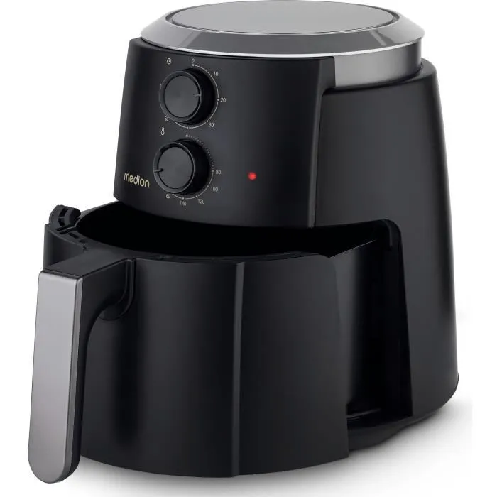 Medion Freidora de aire caliente MD13020 Airfryer 4.7L 1500W Negra