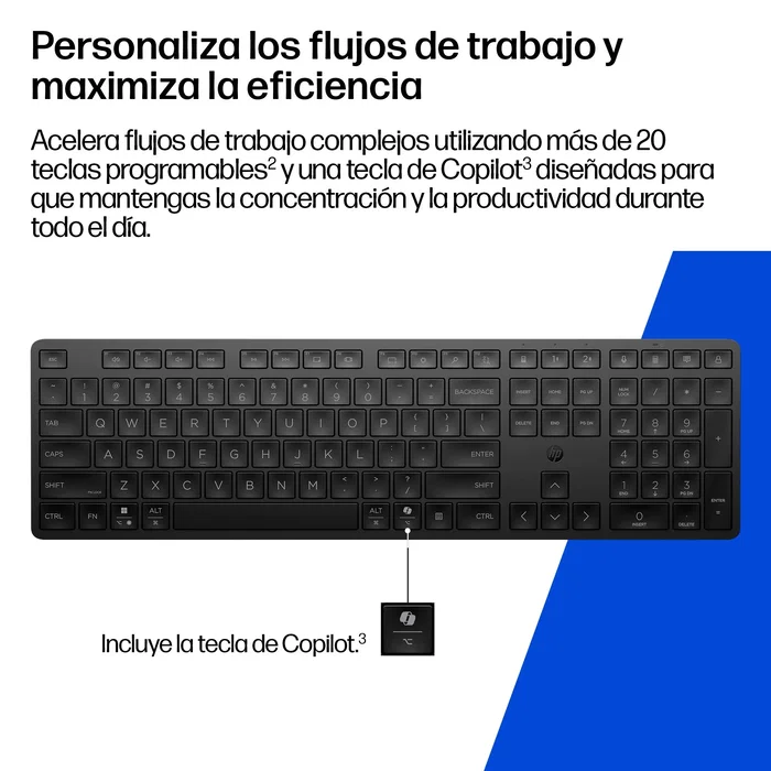 HP 490K Multi-Device Dual-Mode Keyboard Negro