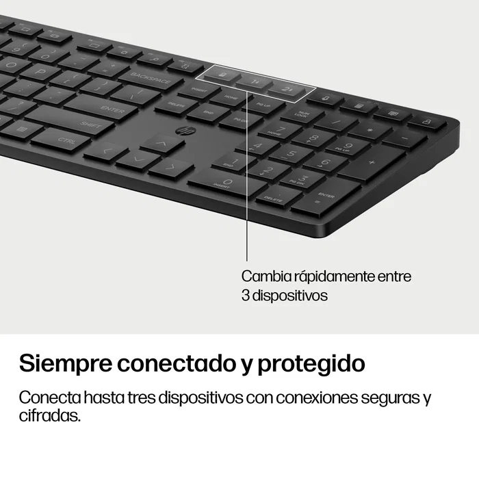 HP 490K Multi-Device Dual-Mode Keyboard Negro