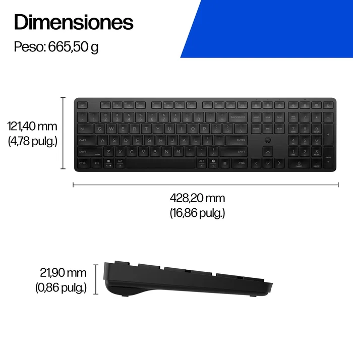 HP 490K Multi-Device Dual-Mode Teclado Inalámbrico QWERTY Inglés Negro HP 490K Multi-Device Dual-Mode Teclado Inalámbrico QWERTY Inglés Negro