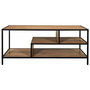 Home Deco Factory Mueble TV Industriel Estructura Hierro Balda Madera Partículas Negro Medidas 110x40 cm h.45 cm