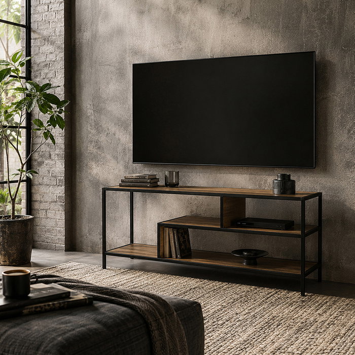 Home Deco Factory Mueble TV Edison negro