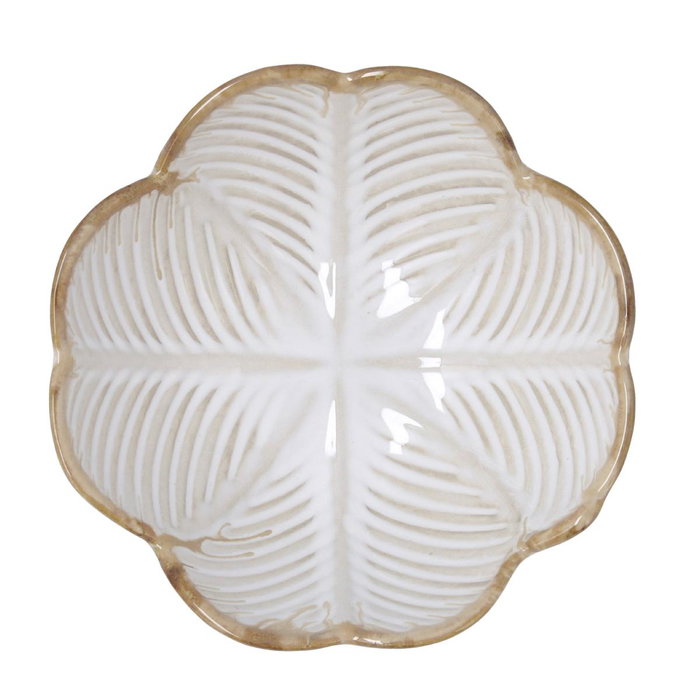 Bidasoa Bol de Porcelana Milky con Diseño Floral Blanco