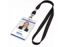Q-Connect Cordón Plano Negro con Gancho Metálico para Identificadores y Tarjetas de Acceso