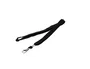 Q-Connect Cordón Plano Negro con Gancho Metálico para Identificadores y Tarjetas de Acceso