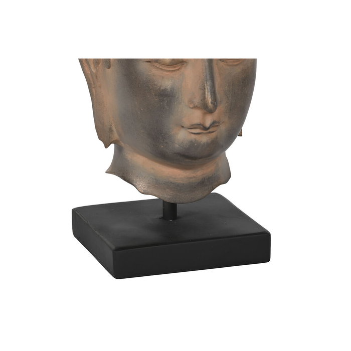 DKD Home Decor Figura de Buda en Resina Marrón y Negro 15x18x38 cm