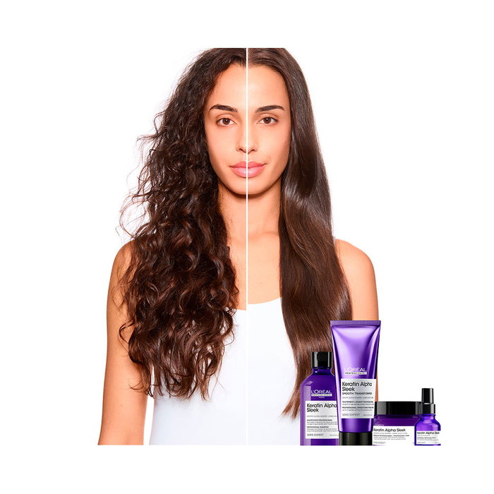 L'Oréal Professionnel Keratin Alpha Sleek Champú Sin Sulfatos Recarga 500 ml para Suavizar y Controlar el Frizz L'Oréal Professionnel Keratin Alpha Sleek Champú Sin Sulfatos Recarga 500 ml para Suavizar y Controlar el Frizz