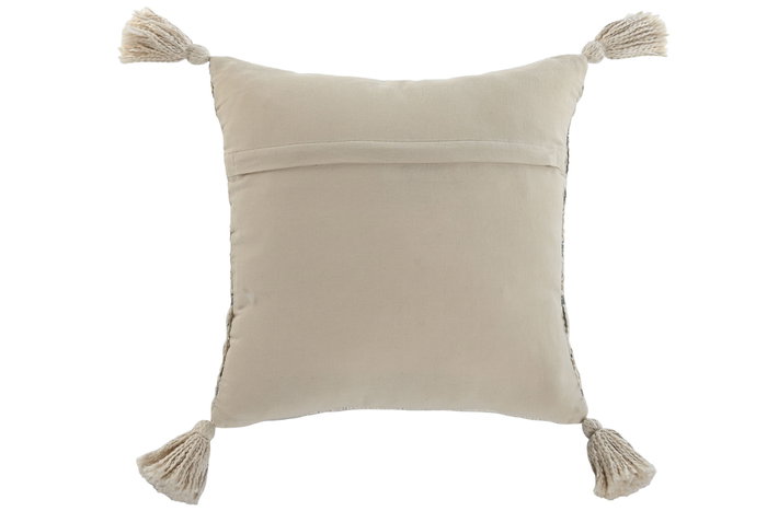 DKD Home Decor Cojín de Algodón Hecho a Mano Gris 45x45 cm DKD Home Decor Cojín de Algodón Hecho a Mano Gris 45x45 cm