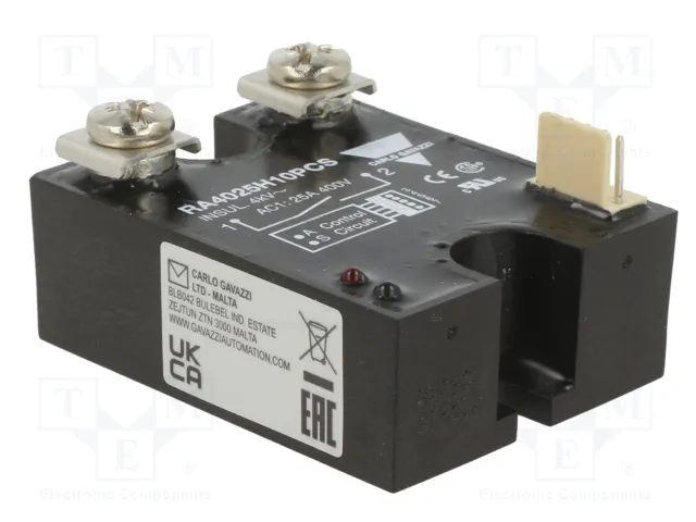 CARLO GAVAZZI RA4025H10PCS Relé de semiconductor monofásico 25A 150÷440VAC
