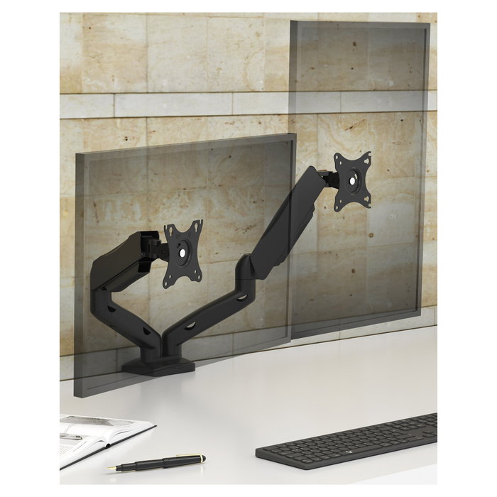 ICY BOX IB-MS204-T Brazo para 2 Monitores de hasta 32 pulgadas