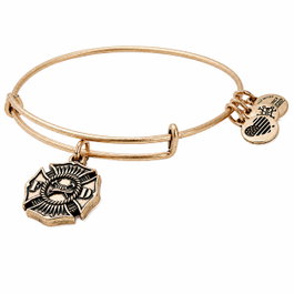 Alex And Ani Pulsera de Metal Dorada con Cierre Ajustable