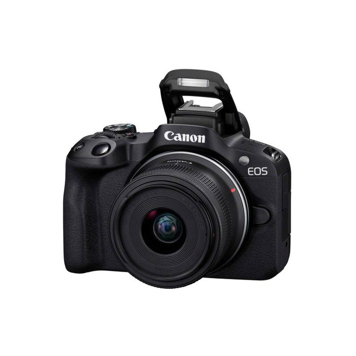 Canon EOS R50 Cámara Mirrorless Negra con Objetivo RF-S 18-45mm f/4.5-6.3 IS STM - Kit (5811C013)