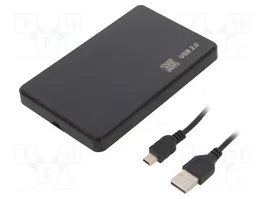 Qoltec Carcasa para discos HDD/SSD 2.5 pulg SATA3 USB 2.0 Negro