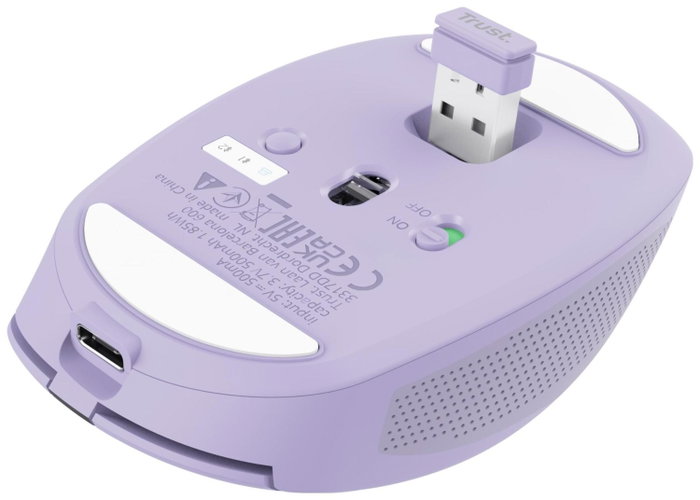 Trust Ozaa Compact Wireless Mouse Violeta - Ratón Inalámbrico Compacto