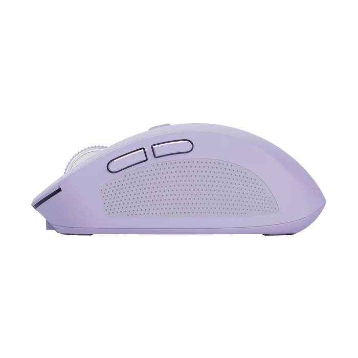 Trust Ozaa Ratón Inalámbrico para Oficina, Compacto, RF 2.4GHz + Bluetooth, 6 Botones Silenciosos, 3200 DPI, Batería Recargable USB-C, Color Lila/Morado, para Windows, Mac, ChromeOS