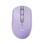 Trust Ozaa Ratón Inalámbrico para Oficina, Compacto, RF 2.4GHz + Bluetooth, 6 Botones Silenciosos, 3200 DPI, Batería Recargable USB-C, Color Lila/Morado, para Windows, Mac, ChromeOS