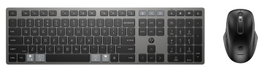 HP 720 Combo Recargable Teclado y Ratón Inalámbrico Diseño Plano Negro-Gris
