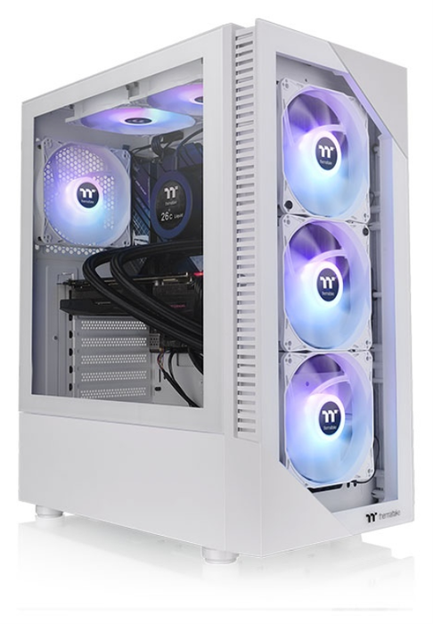 Thermaltake View 200 TG Snow ARGB Midi Tower Caja PC Blanco Thermaltake View 200 TG Snow ARGB Midi Tower Caja PC Blanco