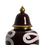 Tibor Blanco-Marrón Porcelana Decoración 19 X 19 X 48 cm