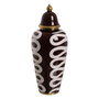 Tibor Blanco-Marrón Porcelana Decoración 19 X 19 X 48 cm