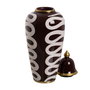 Tibor Blanco-Marrón Porcelana Decoración 19 X 19 X 48 cm
