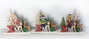 DKD Home Decor Decoración de Madera XMAS Surtido de 3 Piezas Multicolor