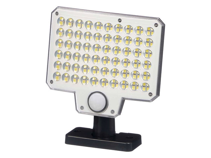 Ibergarden Lámpara Solar LED 400 Lm, Sensor de Movimiento, IP44, Color Negro o Plata, Dimensiones 16 x 6 x 16.5 cm (Set de 6)