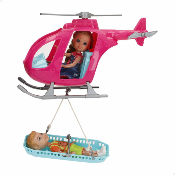 Color Baby Muñeca Bella 14 cm con muñeco 22 cm, helicóptero y accesorios Color Baby Muñeca Bella 14 cm con muñeco 22 cm, helicóptero y accesorios