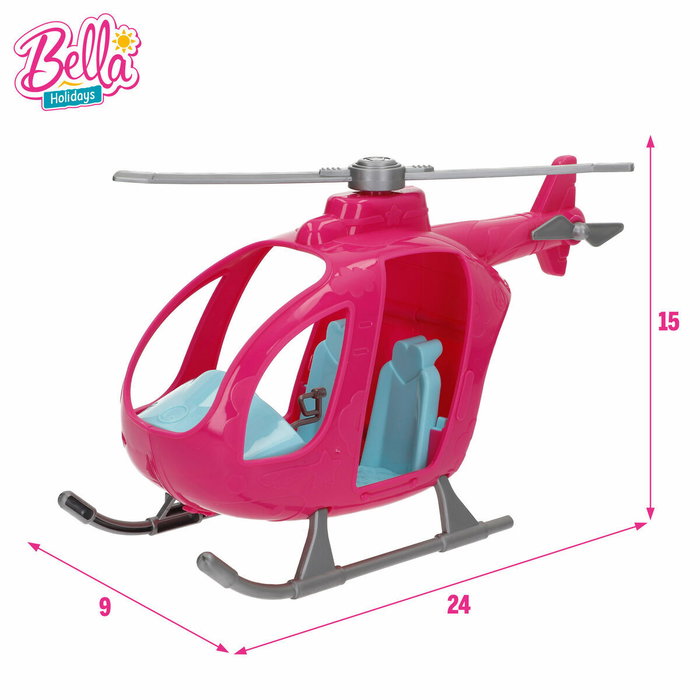 Color Baby Muñeca Bella 14 cm con muñeco 22 cm, helicóptero y accesorios Color Baby Muñeca Bella 14 cm con muñeco 22 cm, helicóptero y accesorios