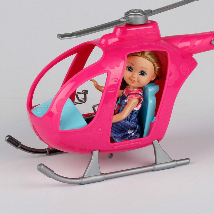 Color Baby Muñeca Bella 14 cm con muñeco 22 cm, helicóptero y accesorios Color Baby Muñeca Bella 14 cm con muñeco 22 cm, helicóptero y accesorios