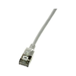 LogiLink Patch cable Cat.6A TPE SlimLine gris 1,0m