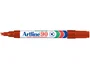 Artline Rotulador Permanente Rojo Punta Biselada 5mm para Papel Metal Cristal