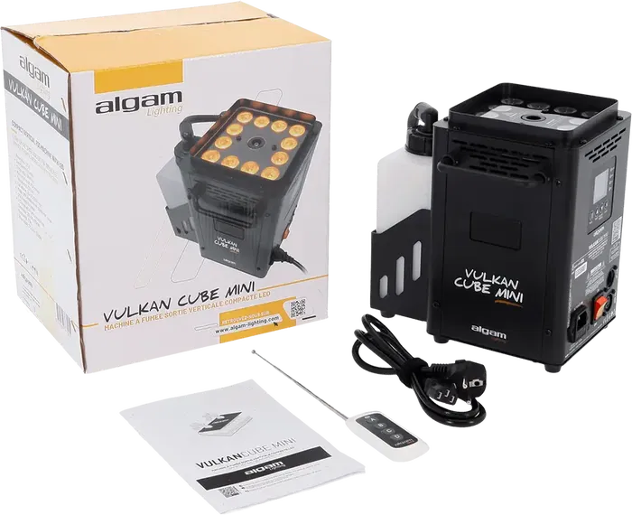 ALGAMLIGHT Máquina de Humo Vertical 1200W con LED RGBA para Fiestas y Eventos