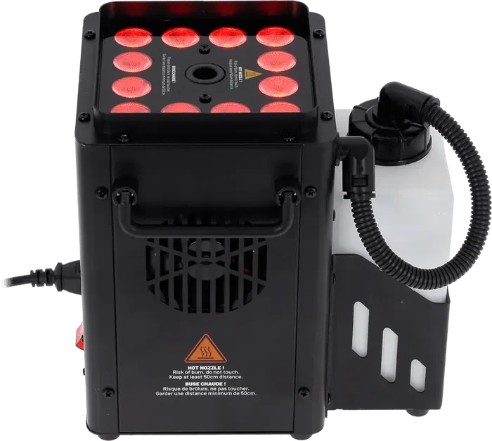 ALGAMLIGHT Máquina de Humo Vertical 1200W con LED RGBA para Fiestas y Eventos