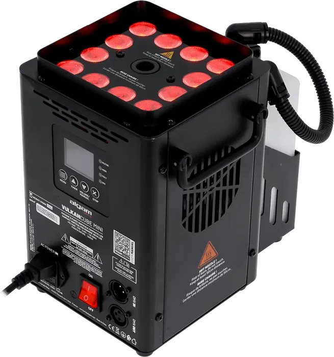 ALGAMLIGHT Máquina de Humo Vertical 1200W con LED RGBA para Fiestas y Eventos