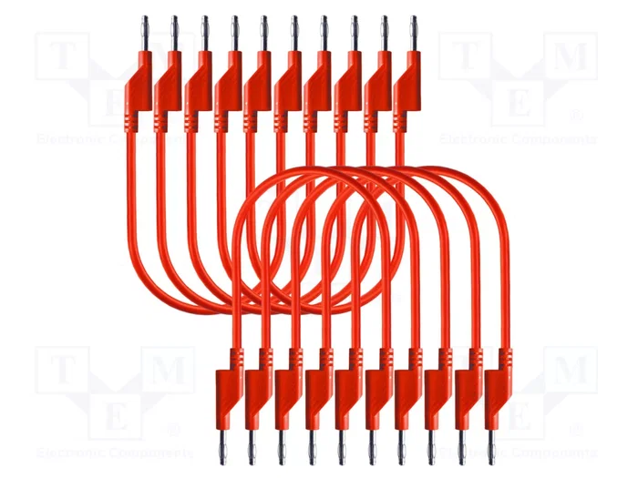 PEAKTECH Cable de prueba individual rojo con enchufe de banana 4mm