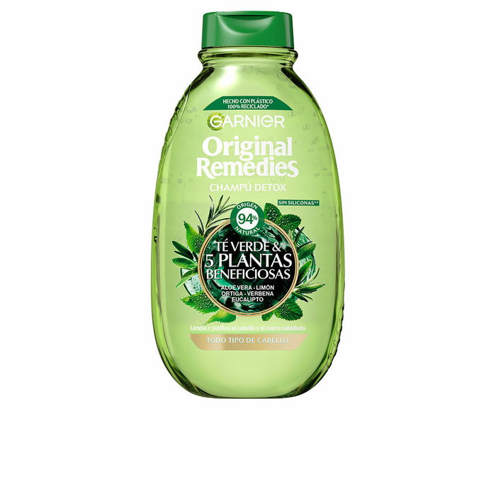 Garnier Original Remedies Champú Té Verde y 5 Plantas Beneficiosas 400 ml Garnier Original Remedies Champú Té Verde y 5 Plantas Beneficiosas 400 ml