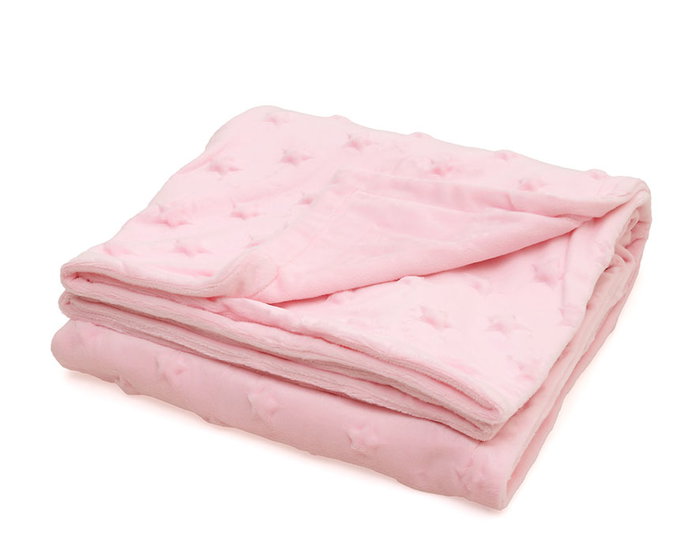 KioKids Mantita Rosa con Estrellas en Relieve KioKids Mantita Rosa con Estrellas en Relieve